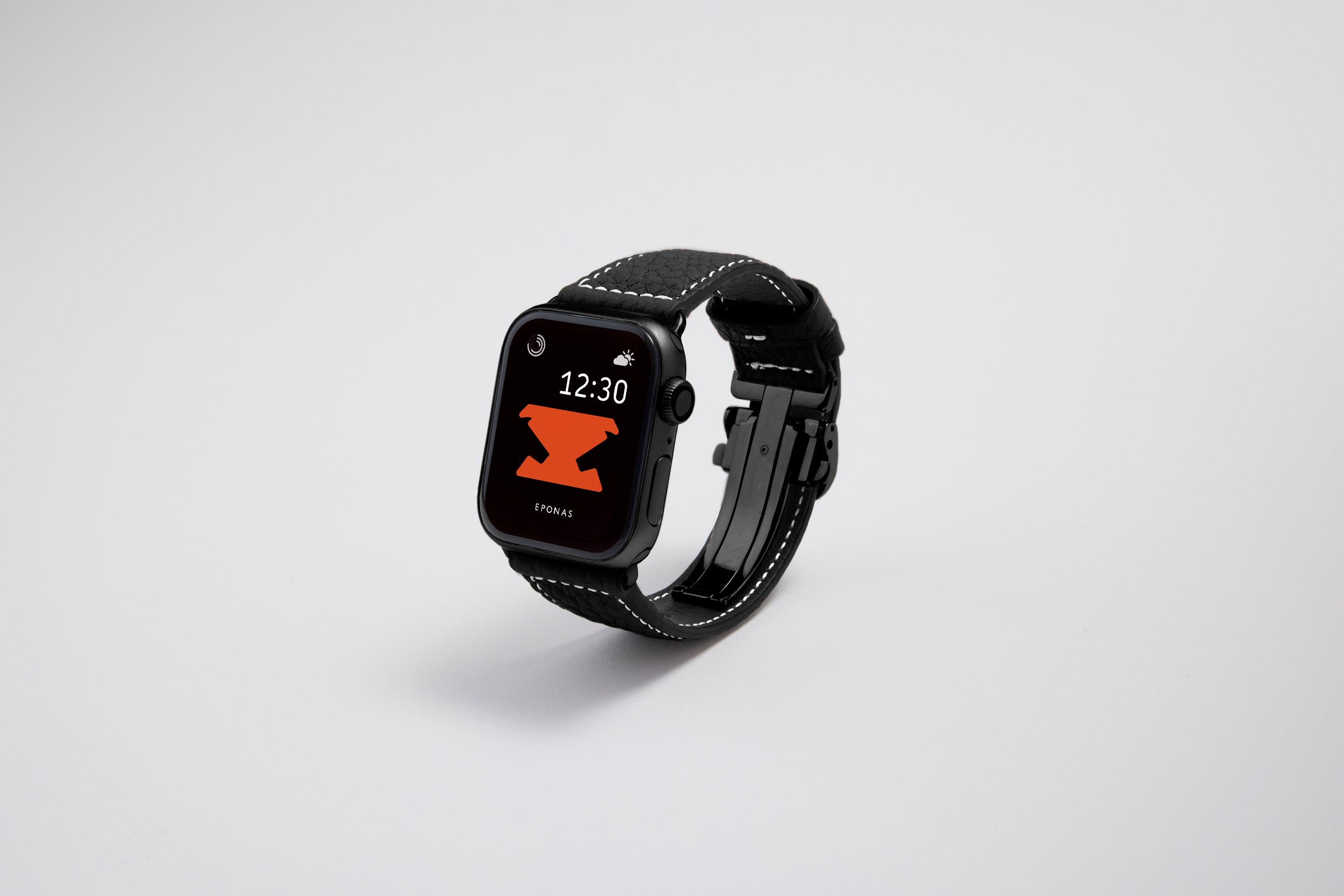 NEW Apple Watch用レザーバンド 41mm 40mm 38mm / ブラックメタル