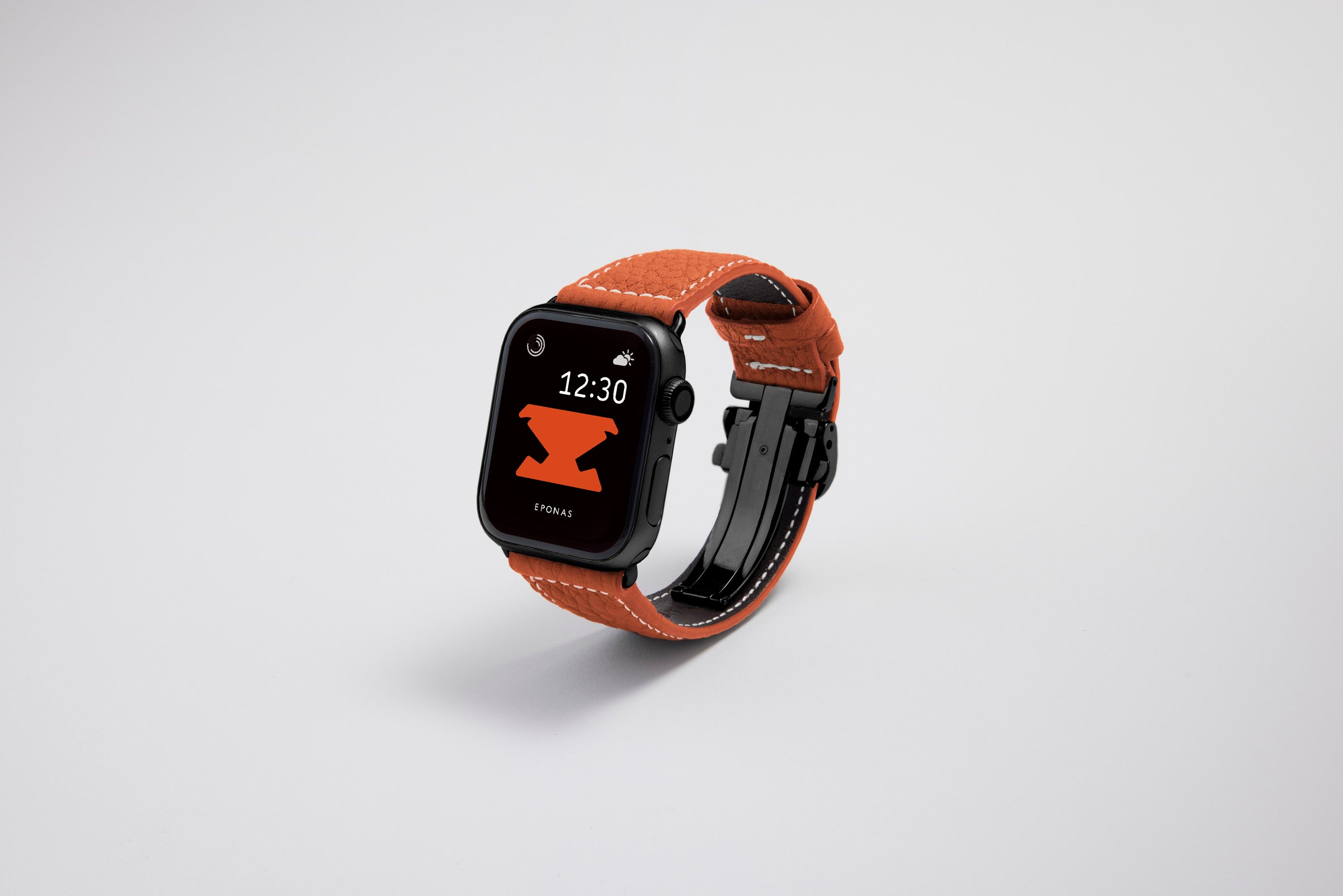 NEW Apple Watch用レザーバンド 41mm 40mm 38mm / ブラックメタル