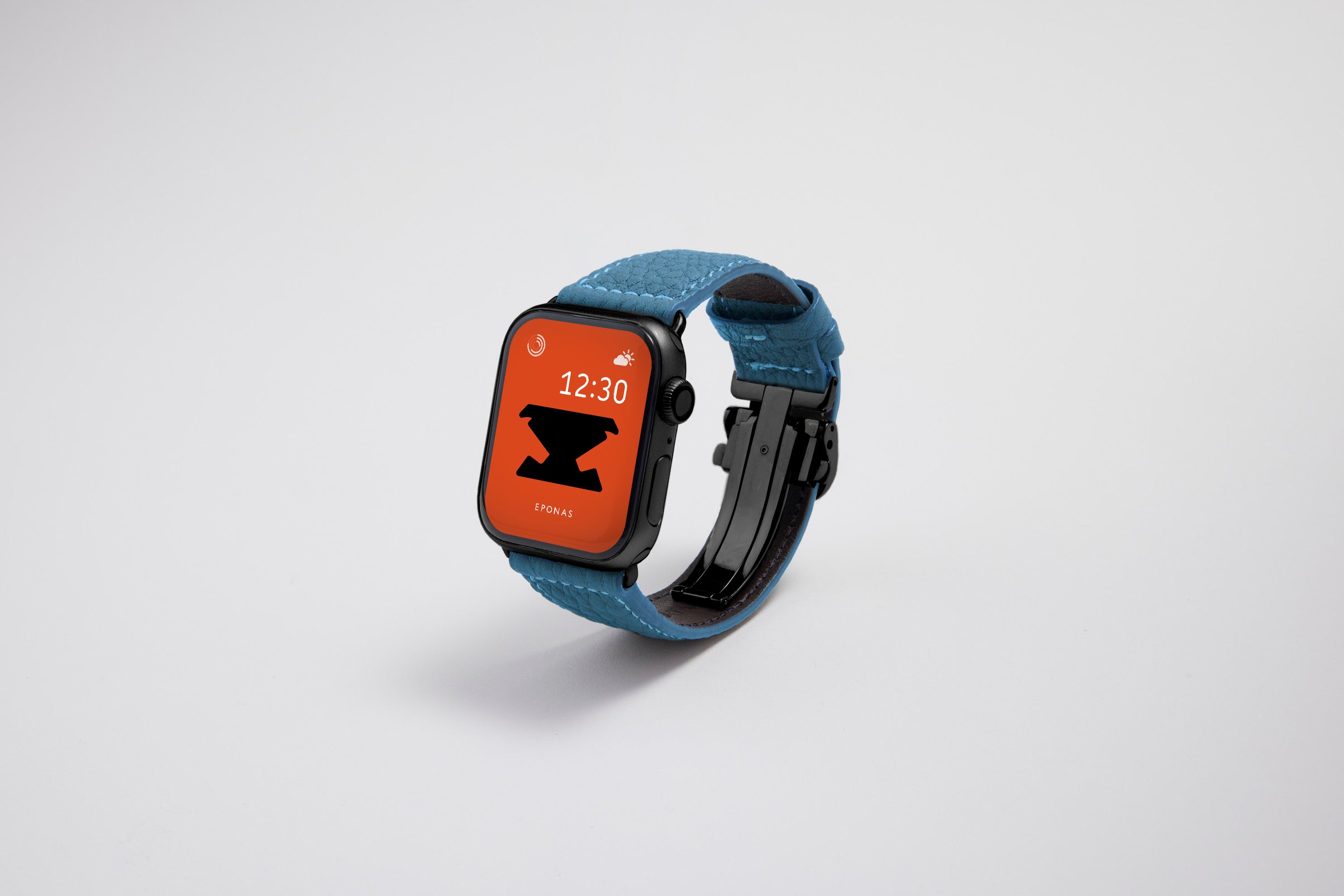 NEW Apple Watch用レザーバンド 41mm 40mm 38mm / ブラックメタル