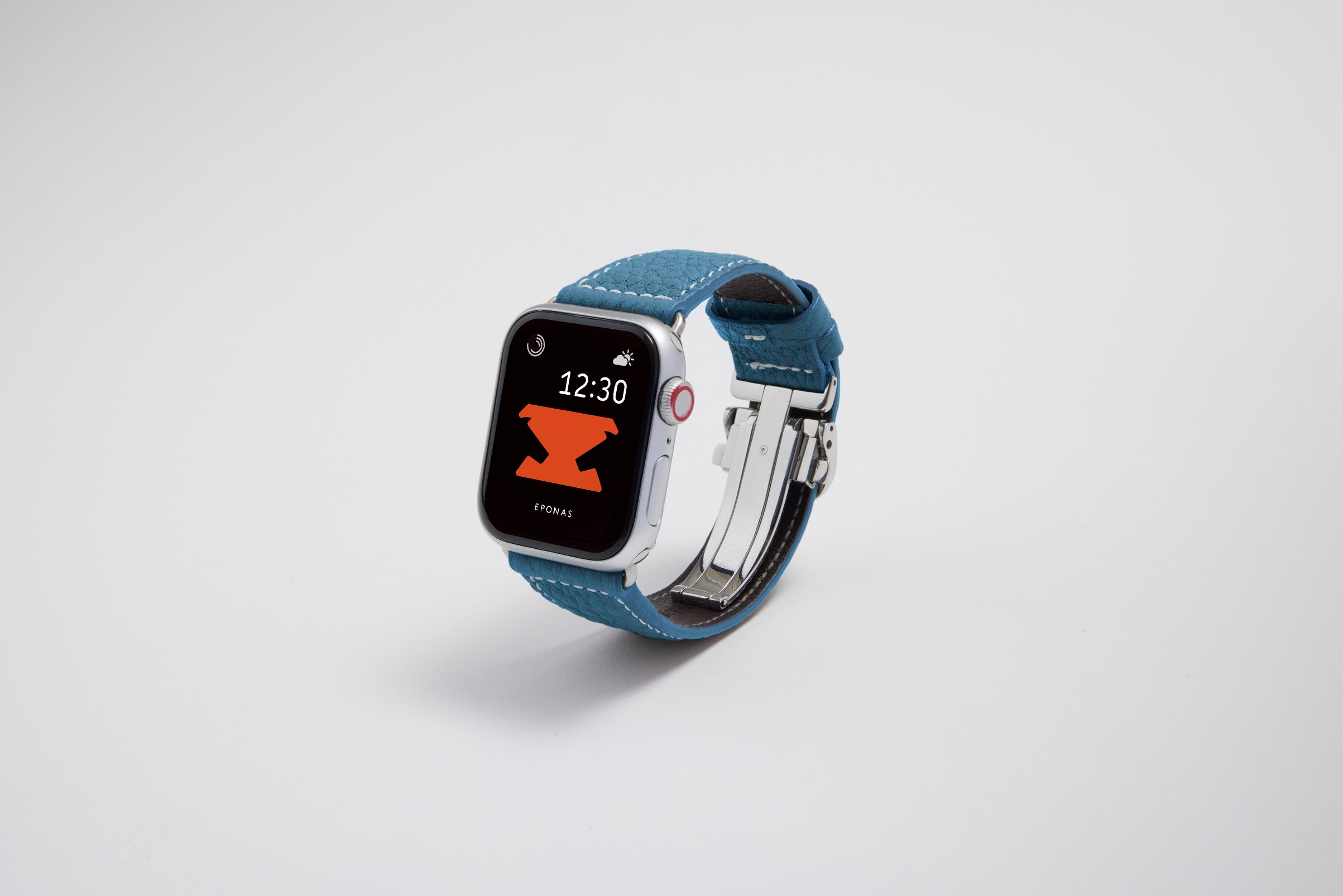 - NEW Apple Watch用レザーバンド 42mm 41mm 40mm / シルバーメタル
