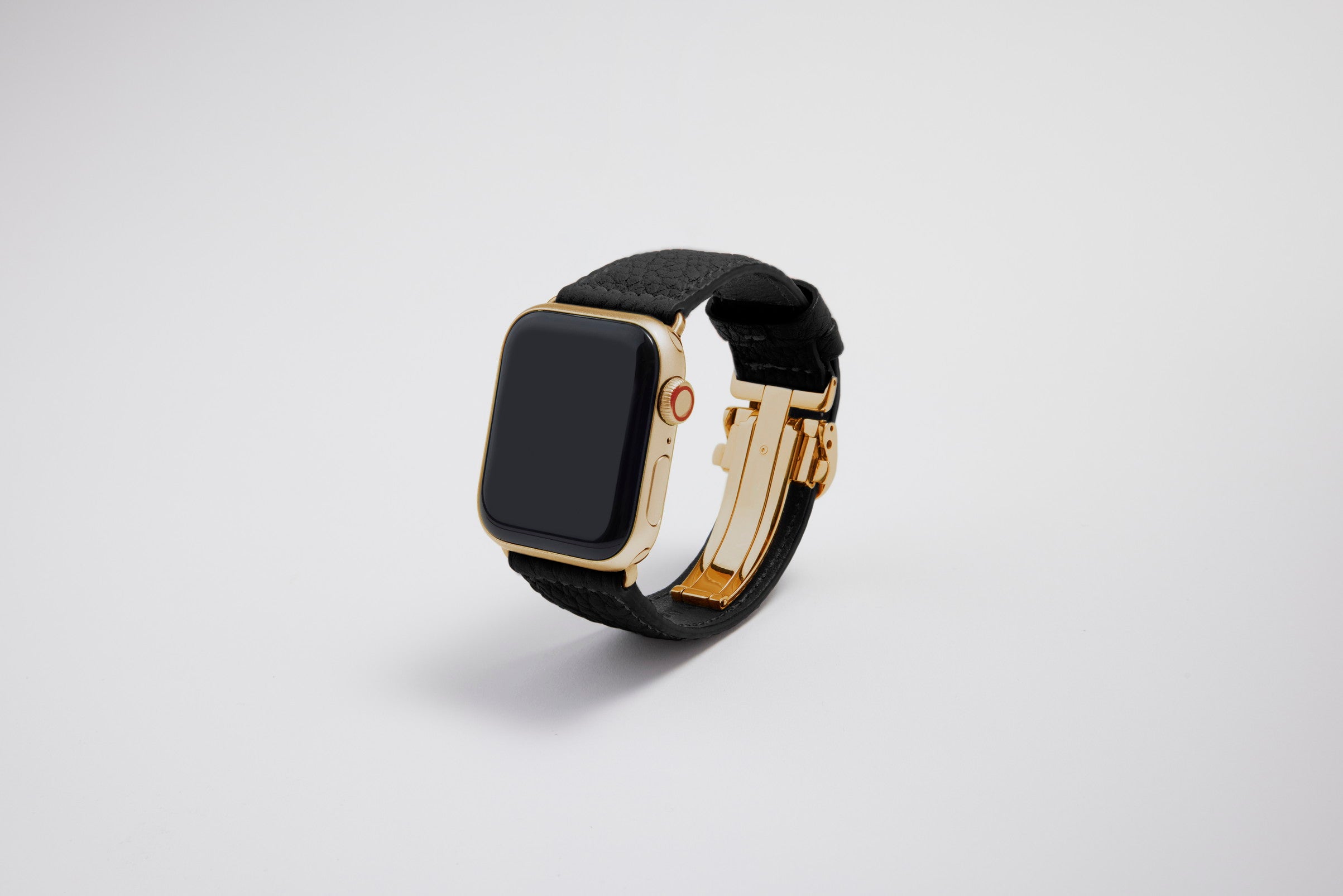 Apple Watch用レザーバンド ベルジアンブラック/ブラックステッチ