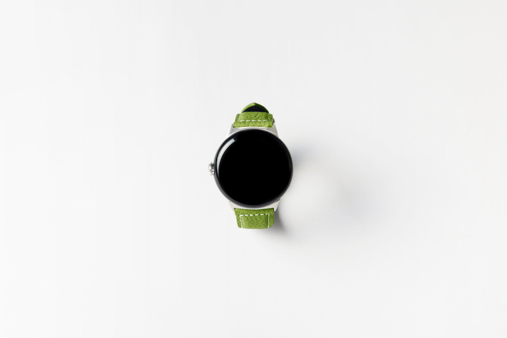 Google Pixel Watch用レザーバンド / シルバーメタル