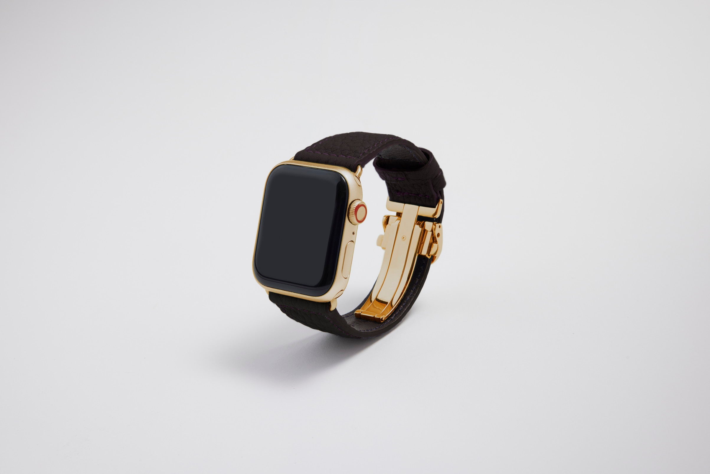 Apple Watch用レザーバンド プロヴァンスバイオレット/バイオレットステッチ