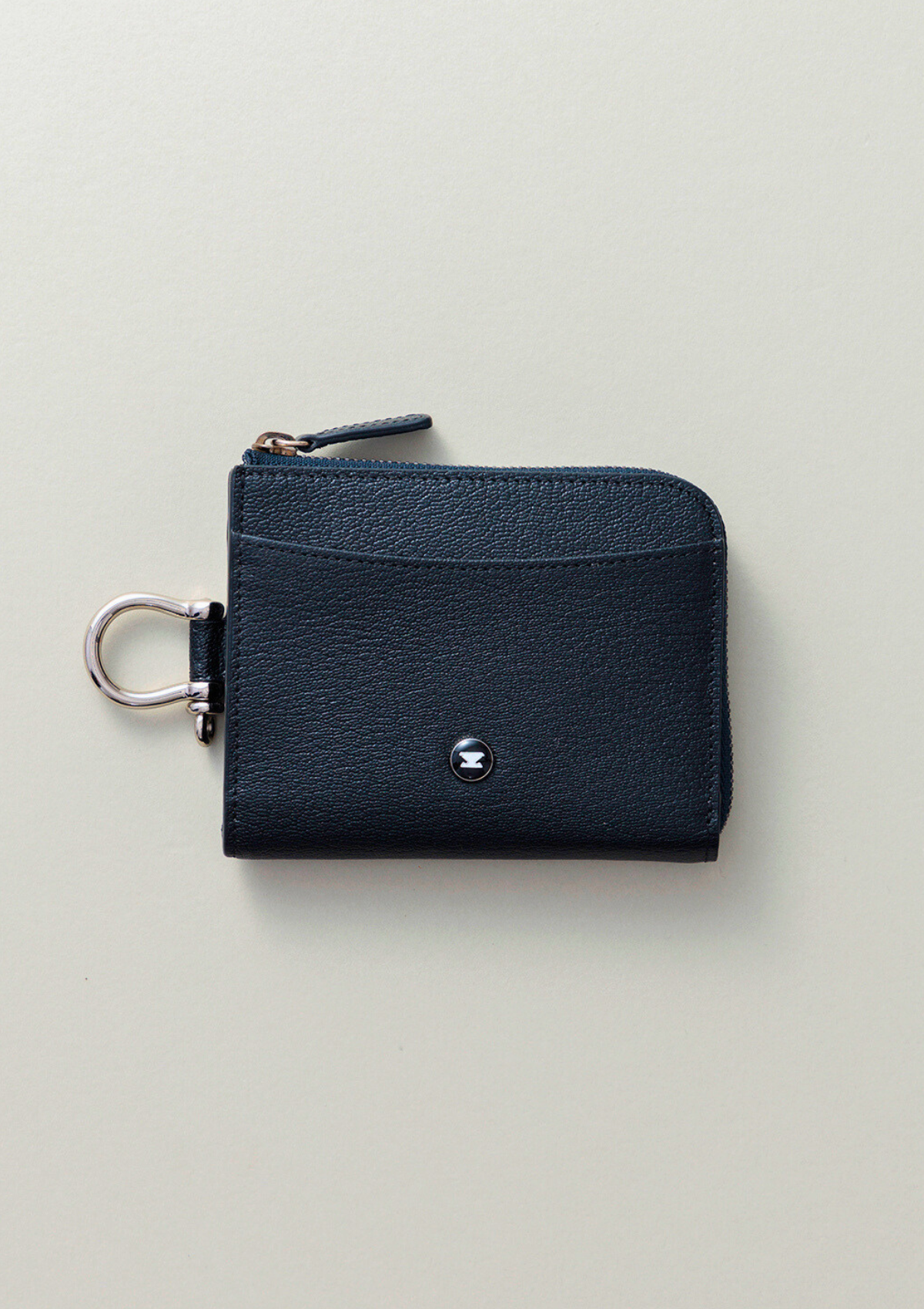 ジップレザーウォレット ブラック AirTag 収納ポケット付き 財布 / Zip Leather Wallet Black