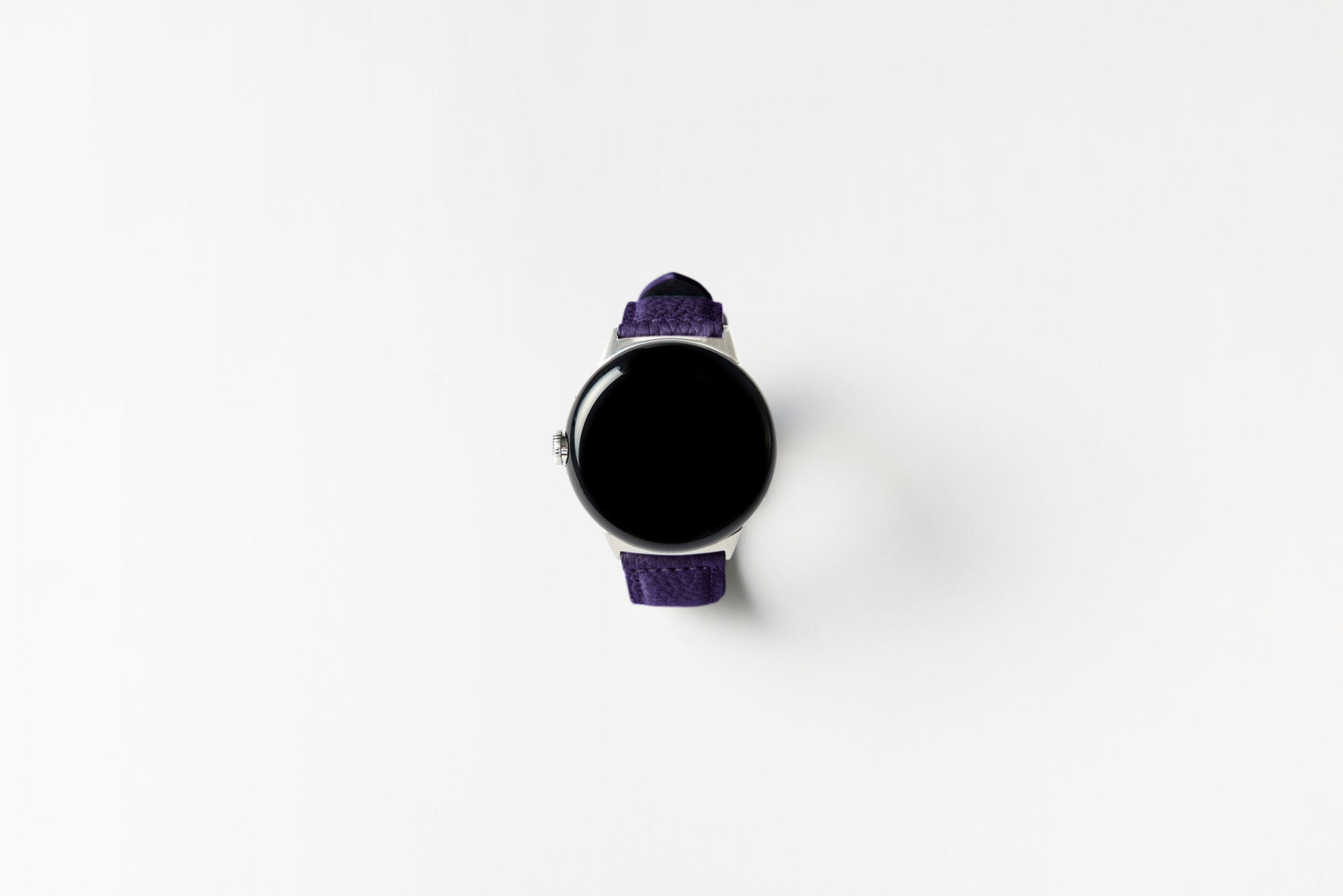 Google Pixel Watch用レザーバンド / シルバーメタル