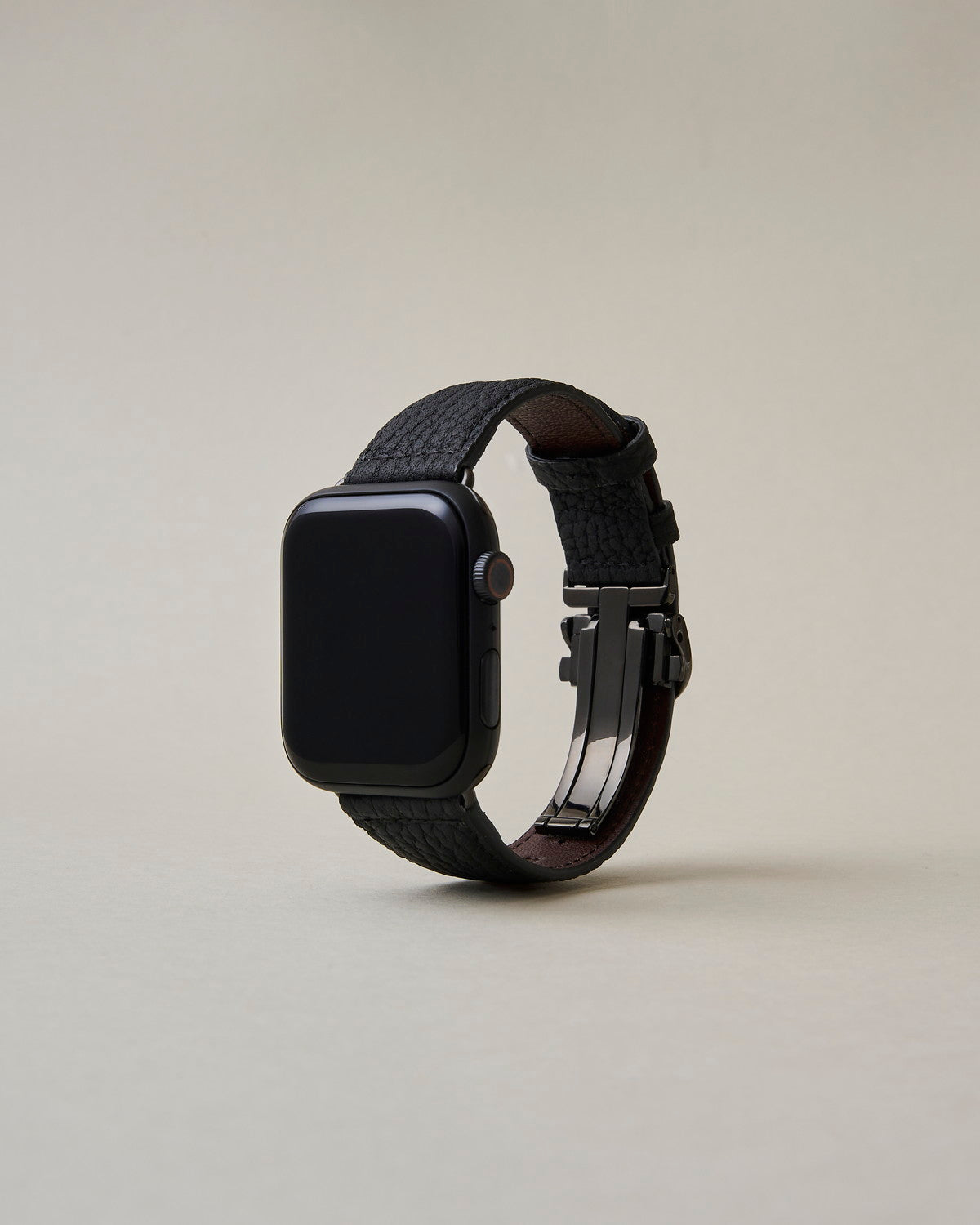 Apple Watch用レザーバンド ベルジアンブラック/ブラックステッチ