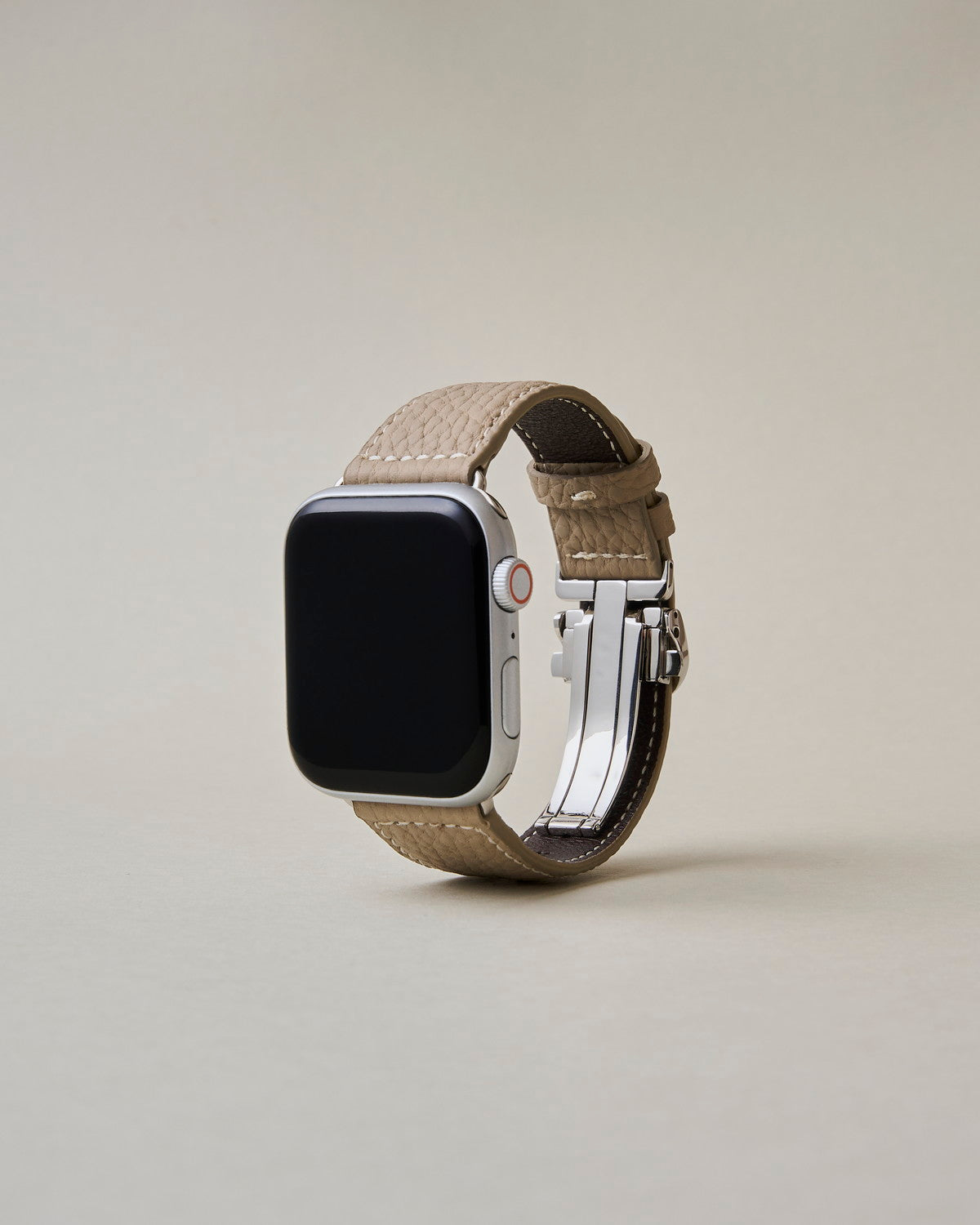 Apple Watch用レザーバンド ボヘミアングレージュ/ホワイトステッチ