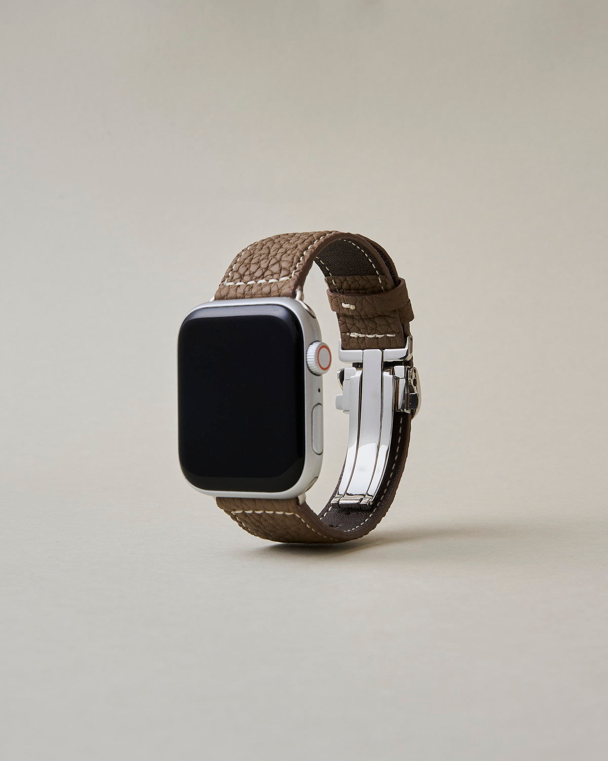 Apple Watch用レザーバンド モナコエトープ/ホワイトステッチ