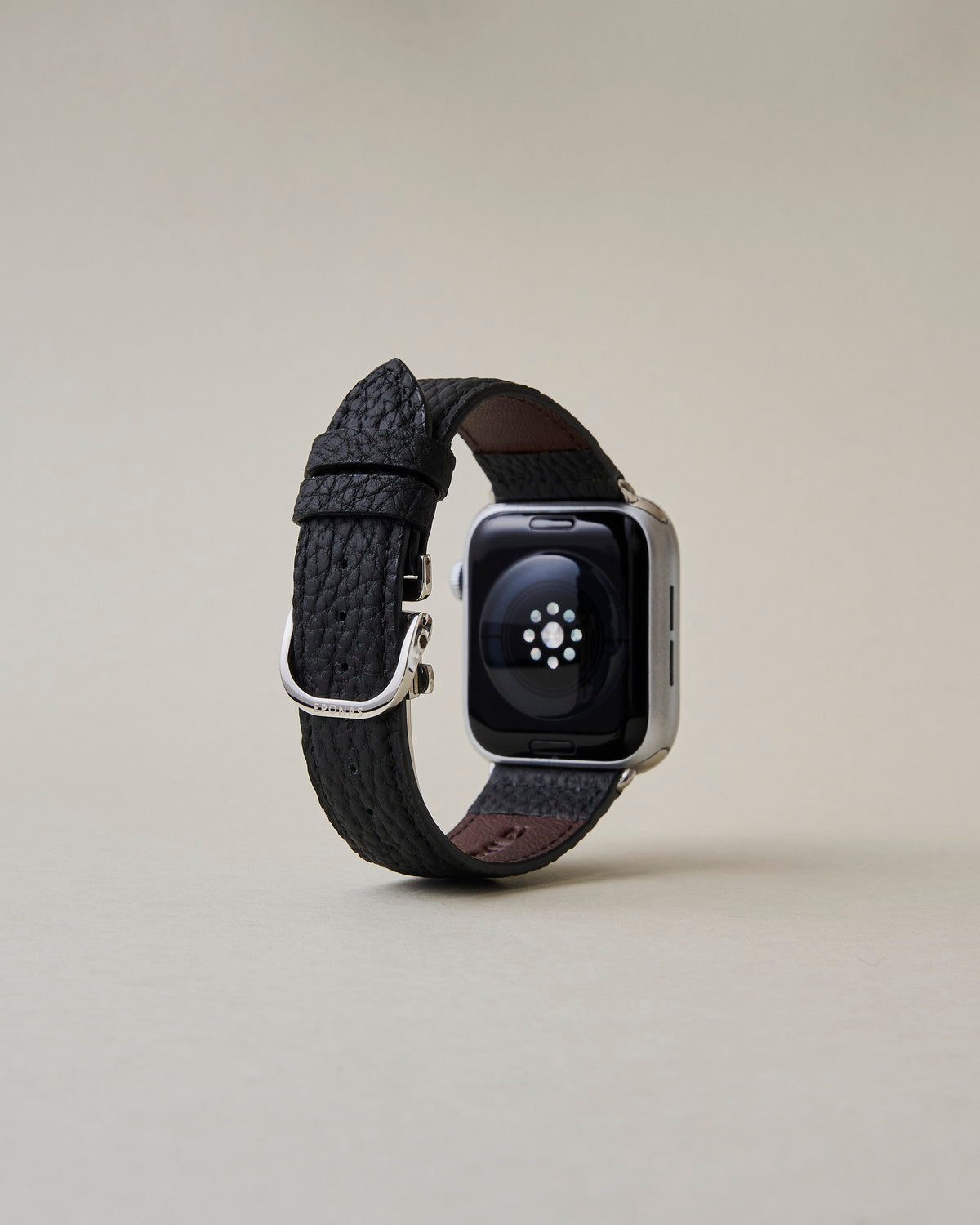 Apple Watch用レザーバンド ベルジアンブラック/ブラックステッチ