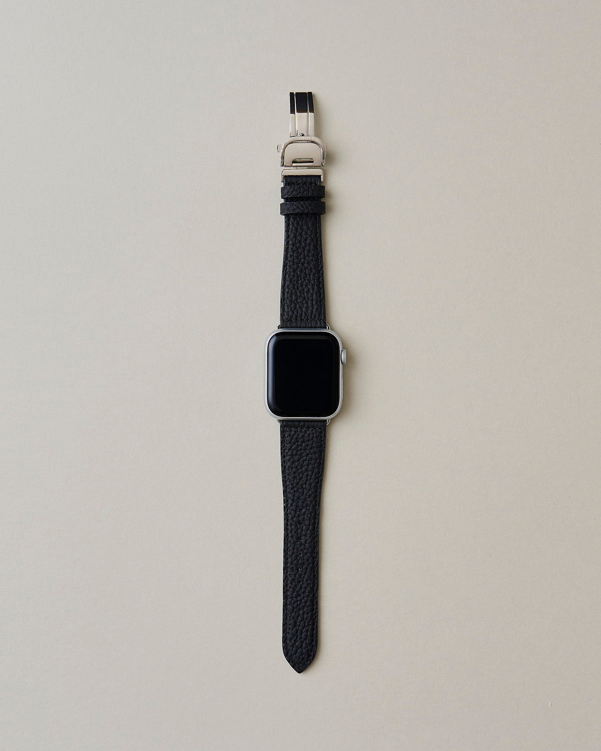 Apple Watch用レザーバンド ベルジアンブラック/ブラックステッチ