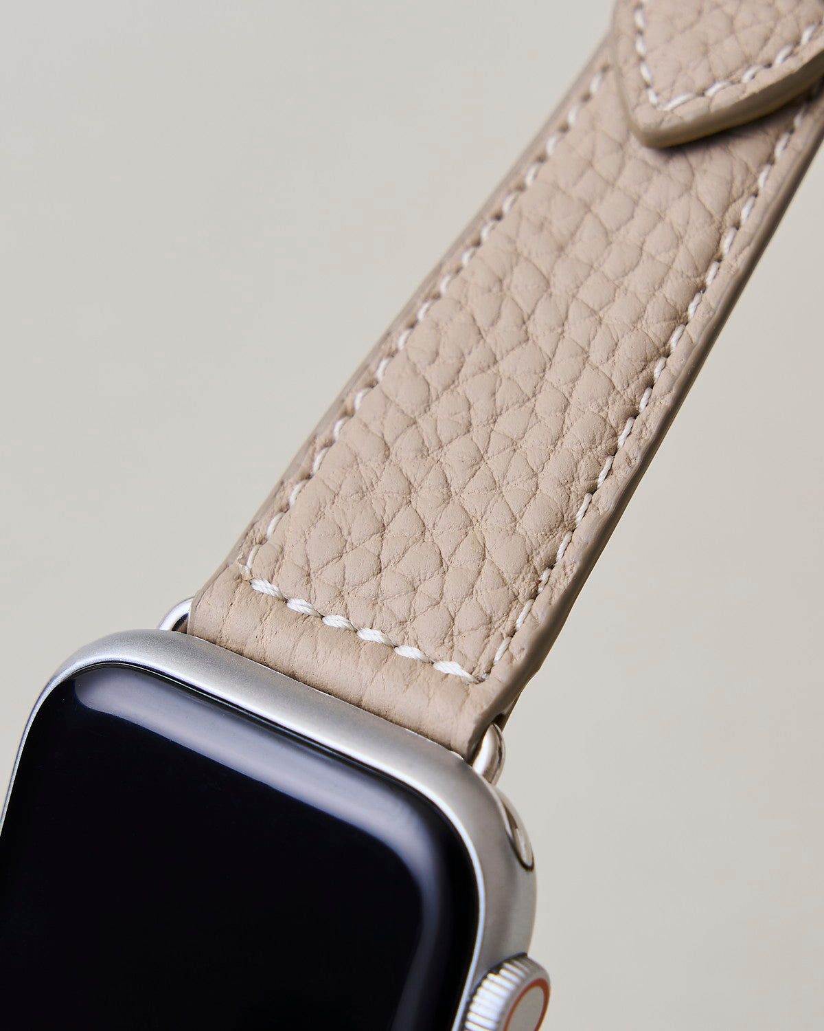 Apple Watch用レザーバンド ボヘミアングレージュ/ホワイトステッチ