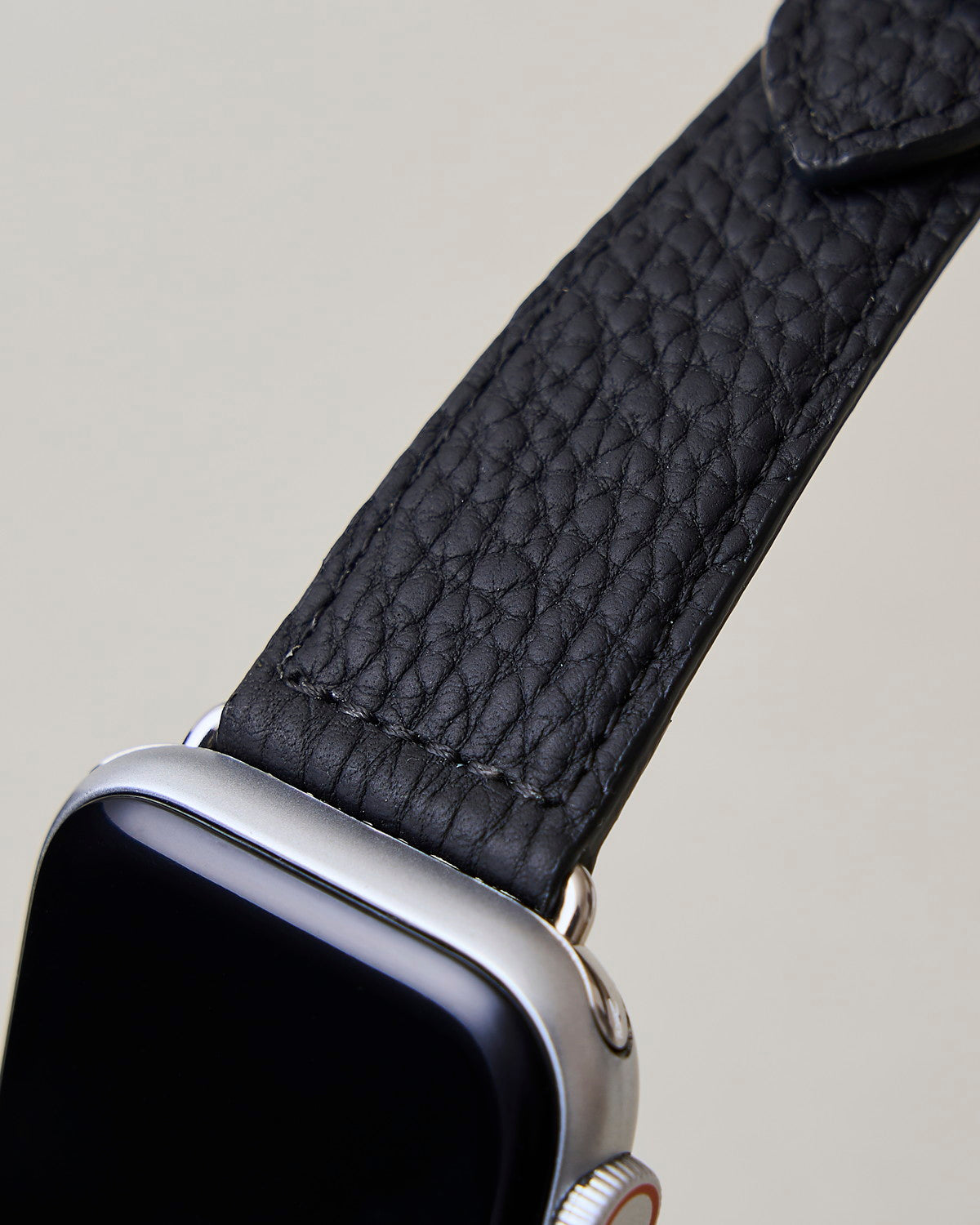 Apple Watch用レザーバンド ベルジアンブラック/ブラックステッチ
