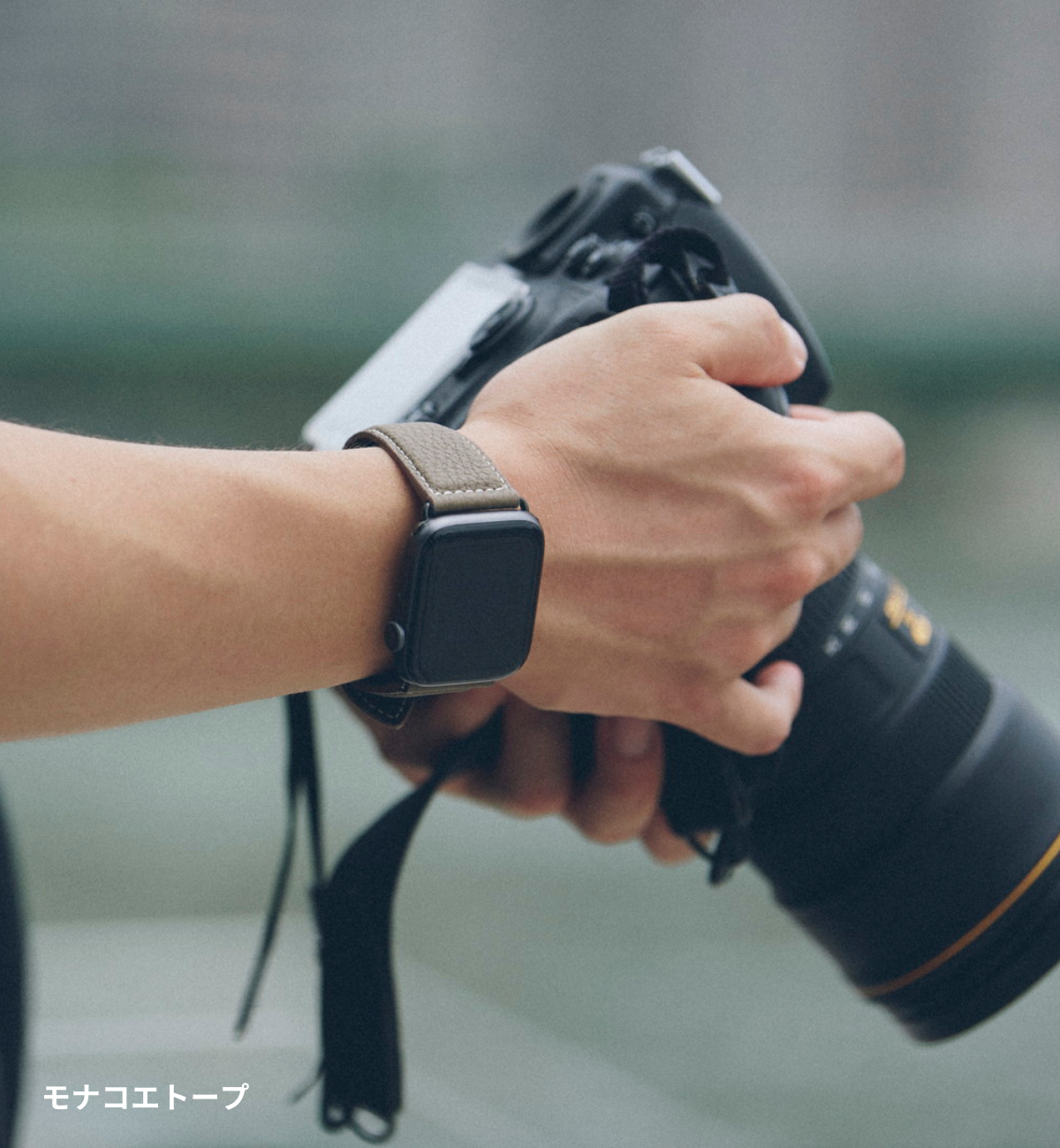 Apple Watch用レザーバンド ベルジアンブラック/ブラックステッチ