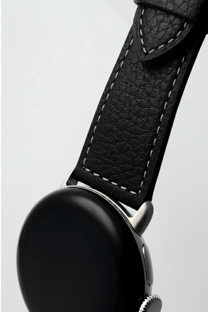 41mm 用 Google Pixel Watch用レザーバンド / シルバーメタル