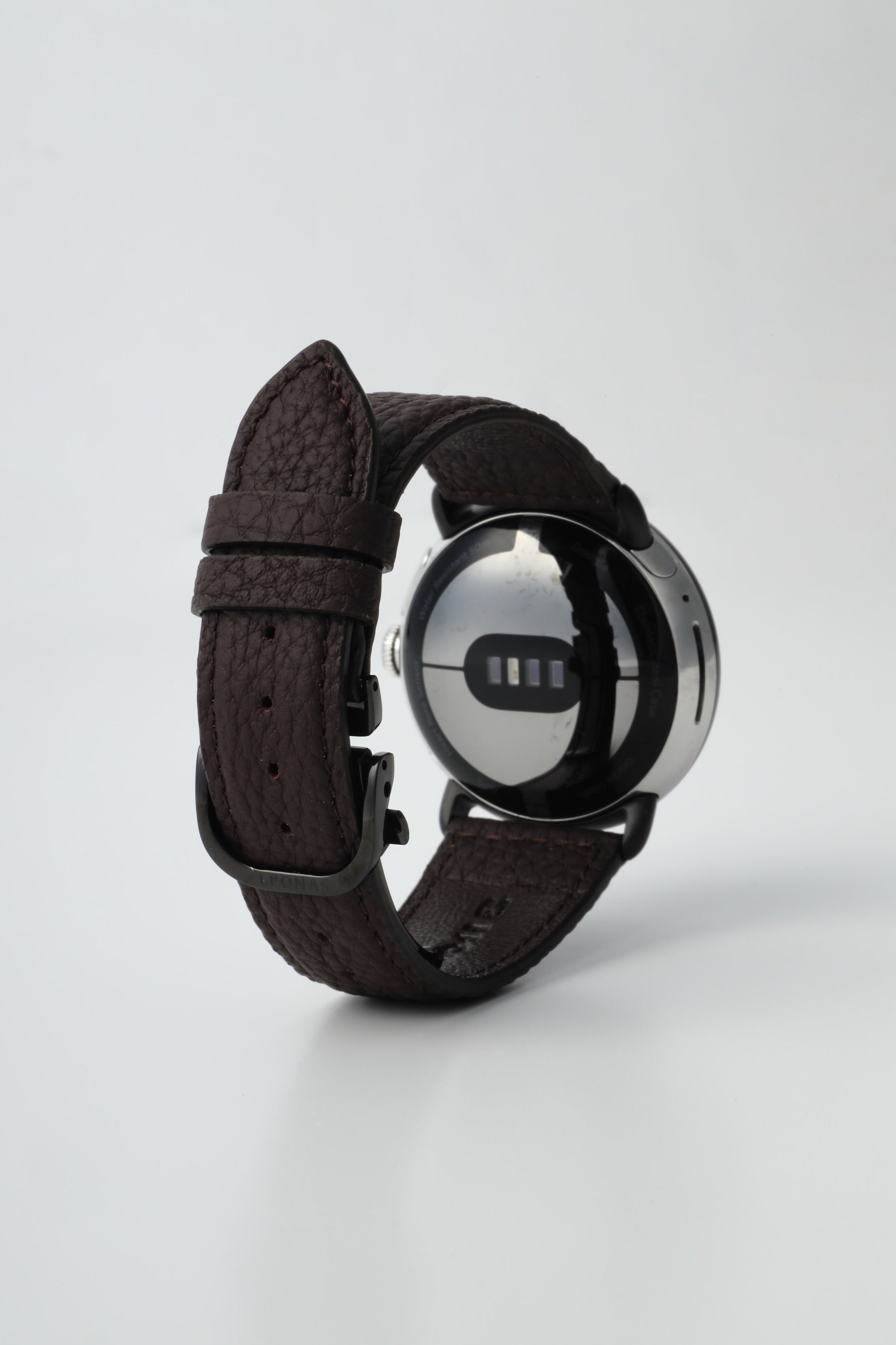 45mm 用 Google Pixel Watch用レザーバンド / ブラックメタル