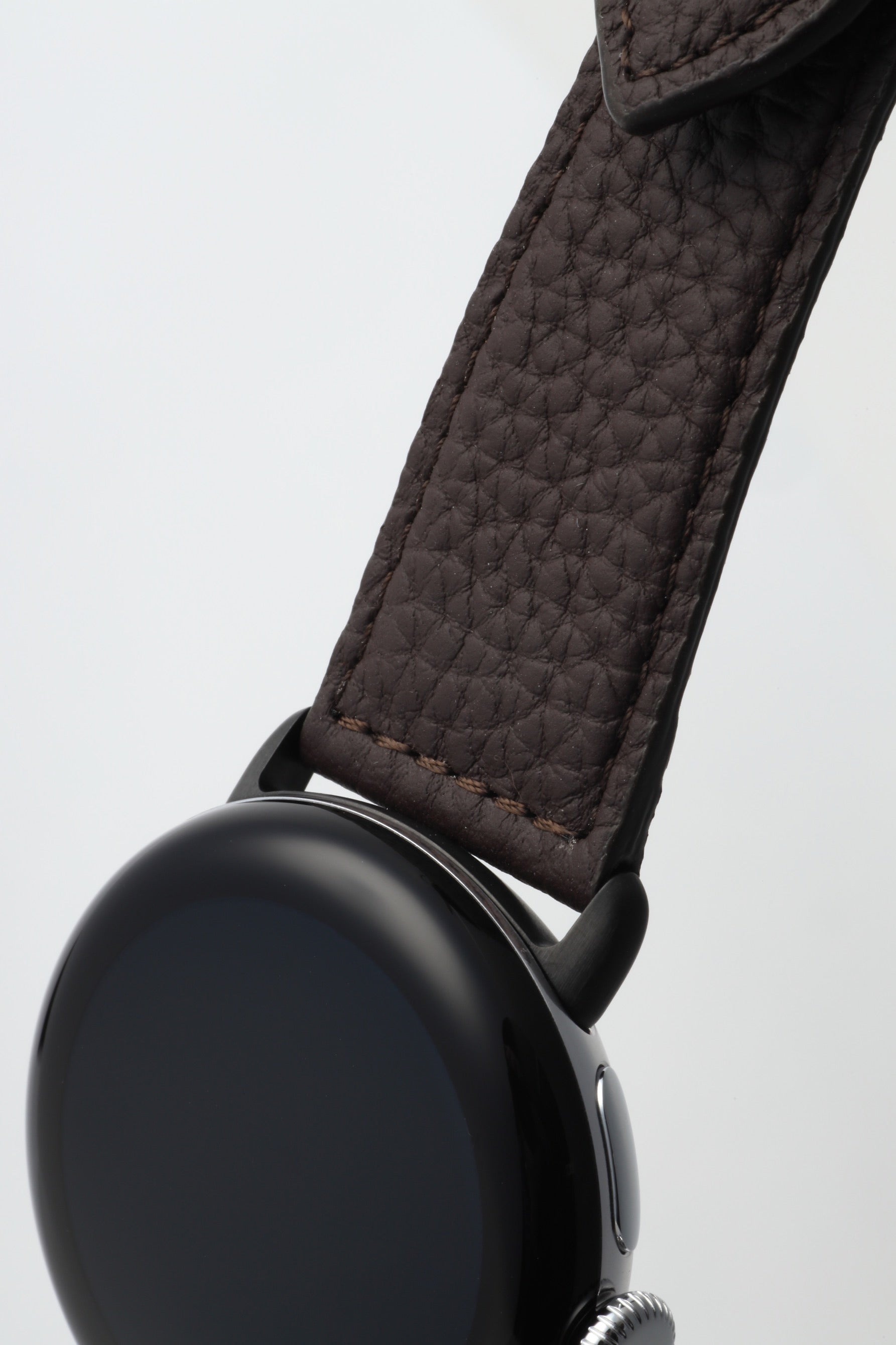 45mm 用 Google Pixel Watch用レザーバンド / ブラックメタル