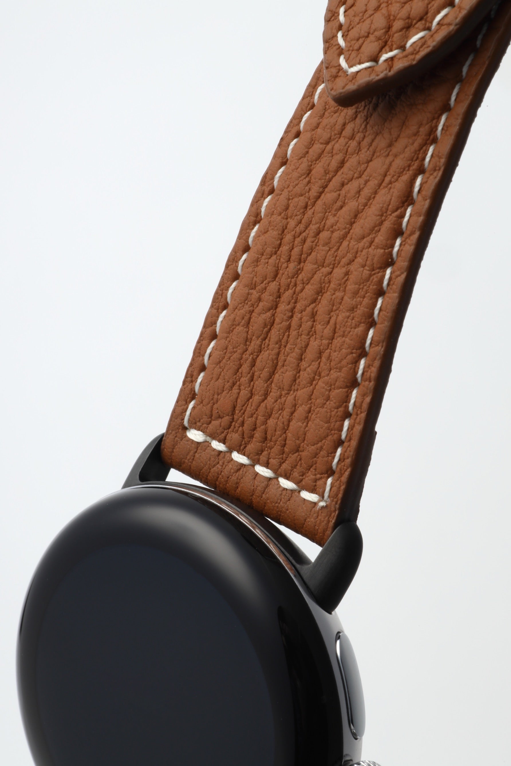 45mm 用 Google Pixel Watch用レザーバンド / ブラックメタル