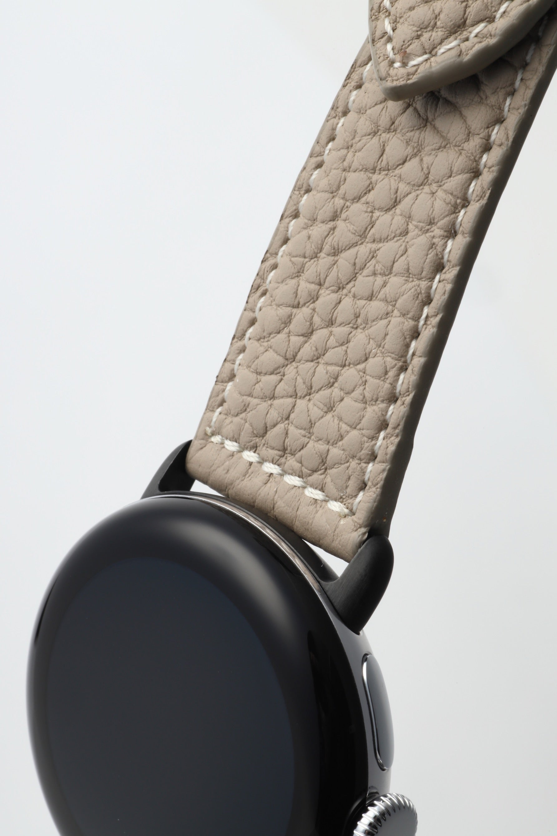 45mm 用 Google Pixel Watch用レザーバンド / ブラックメタル