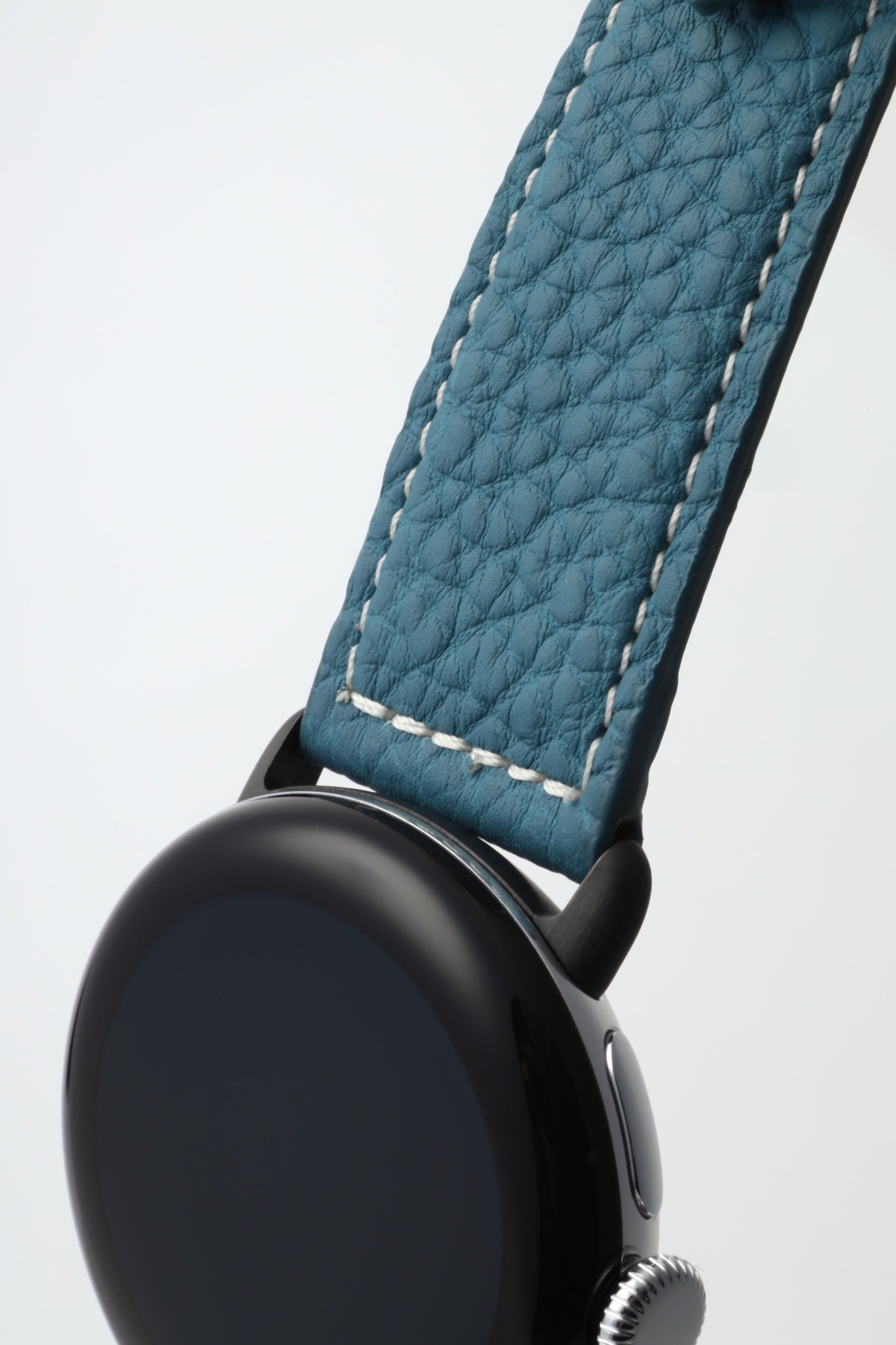 45mm 用 Google Pixel Watch用レザーバンド / ブラックメタル