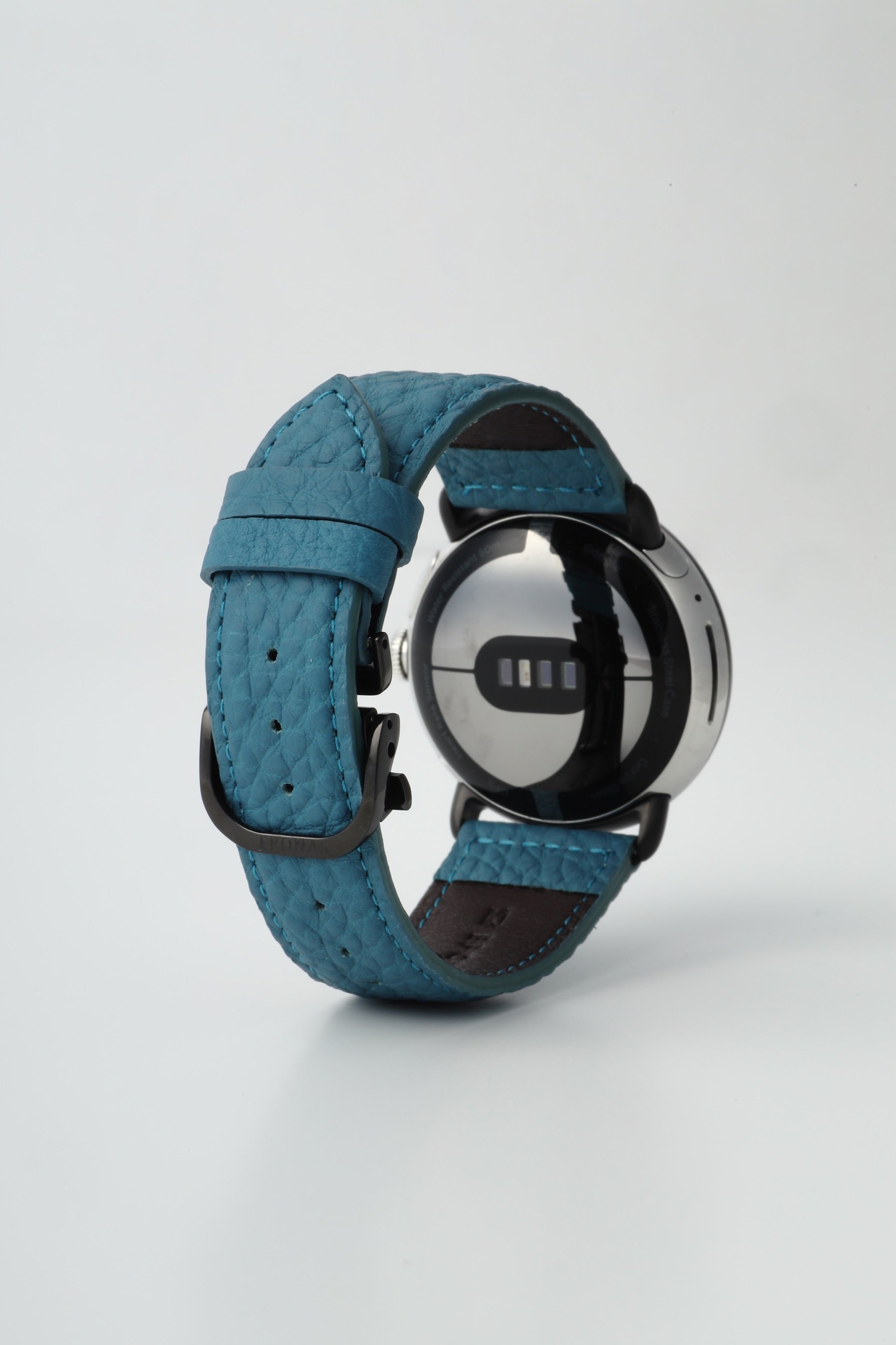 45mm 用 Google Pixel Watch用レザーバンド / ブラックメタル