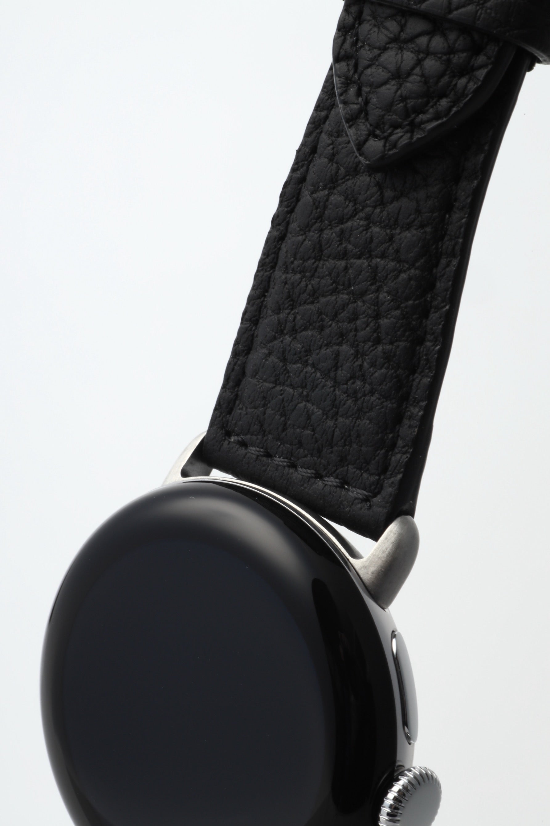 45mm 用 Google Pixel Watch用レザーバンド / シルバーメタル