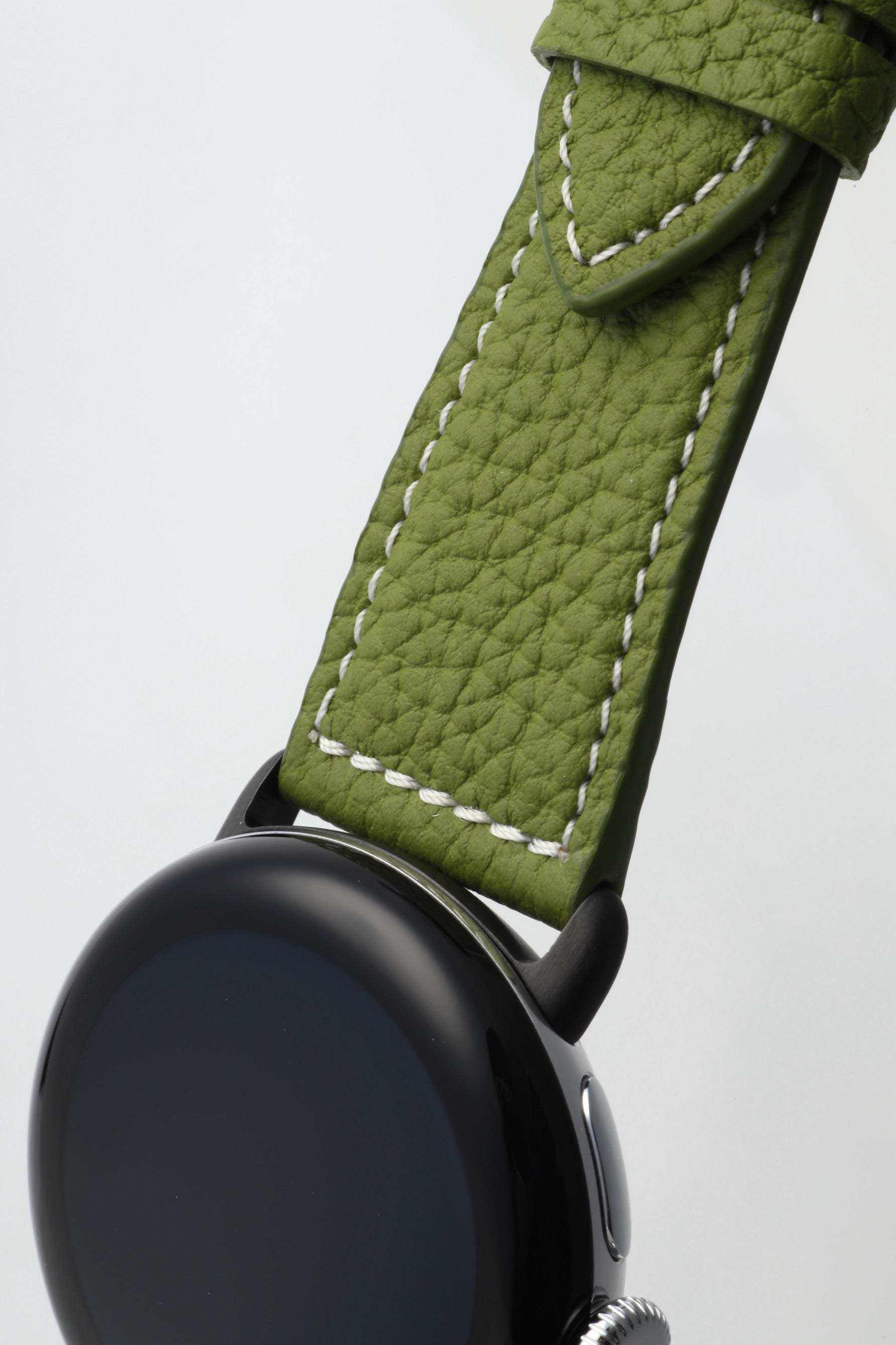 45mm 用 Google Pixel Watch用レザーバンド / ブラックメタル