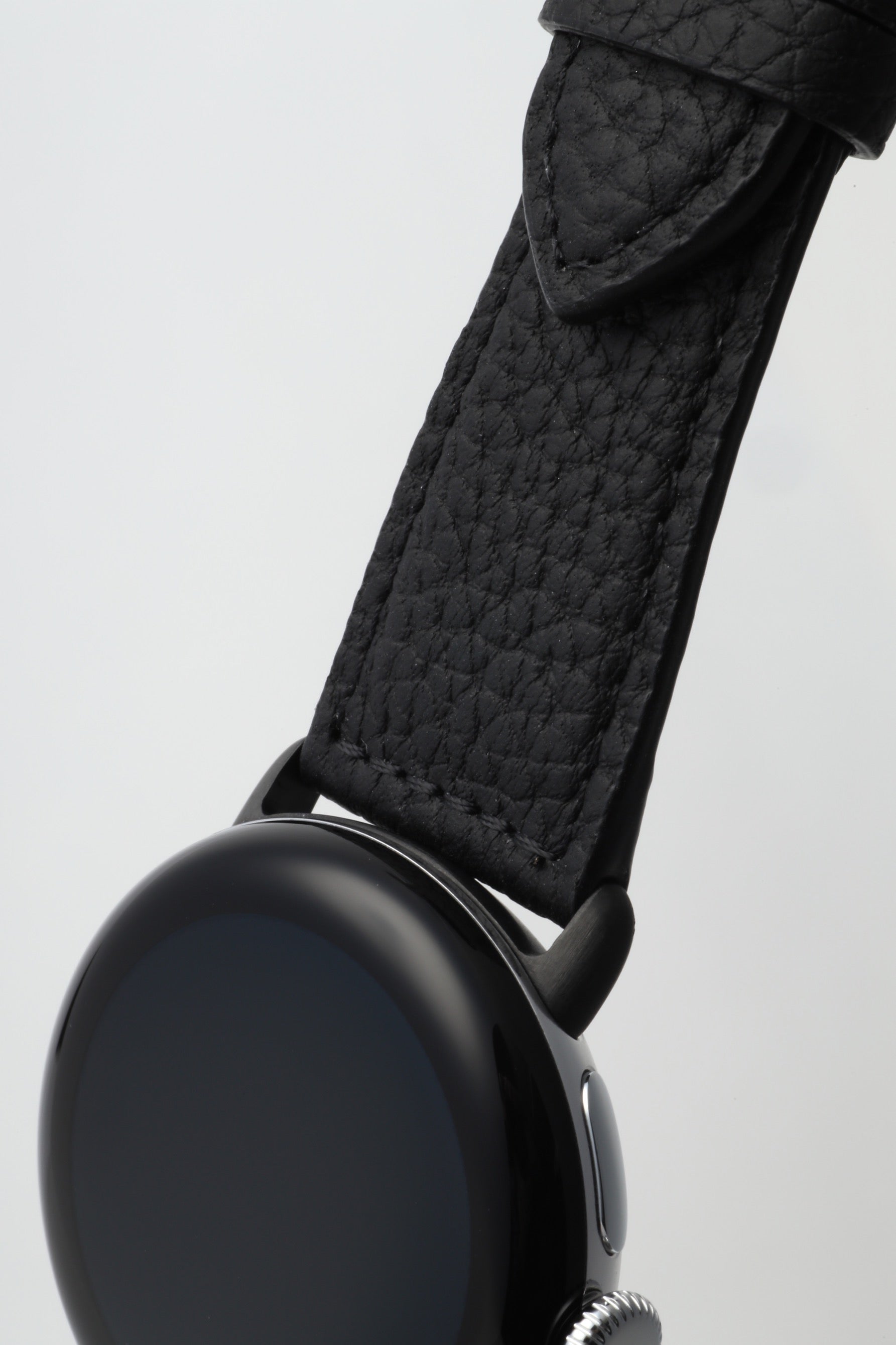 45mm 用 Google Pixel Watch用レザーバンド / ブラックメタル