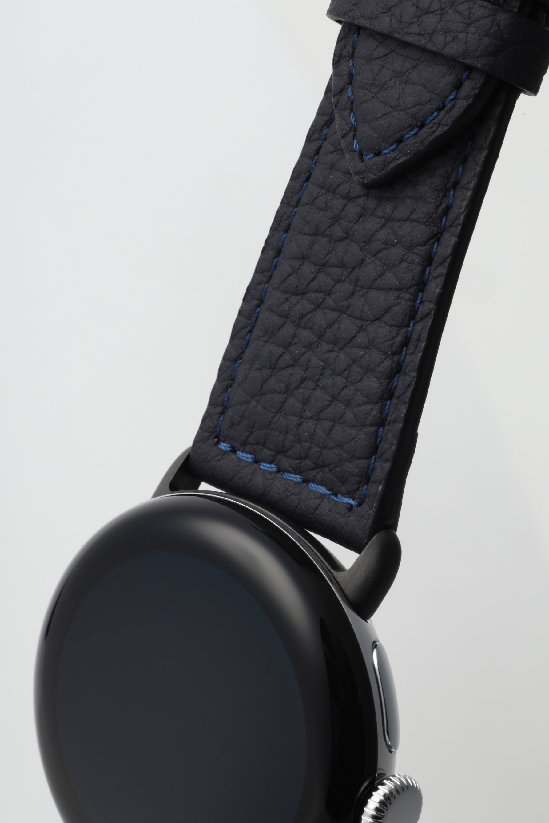 45mm 用 Google Pixel Watch用レザーバンド / ブラックメタル