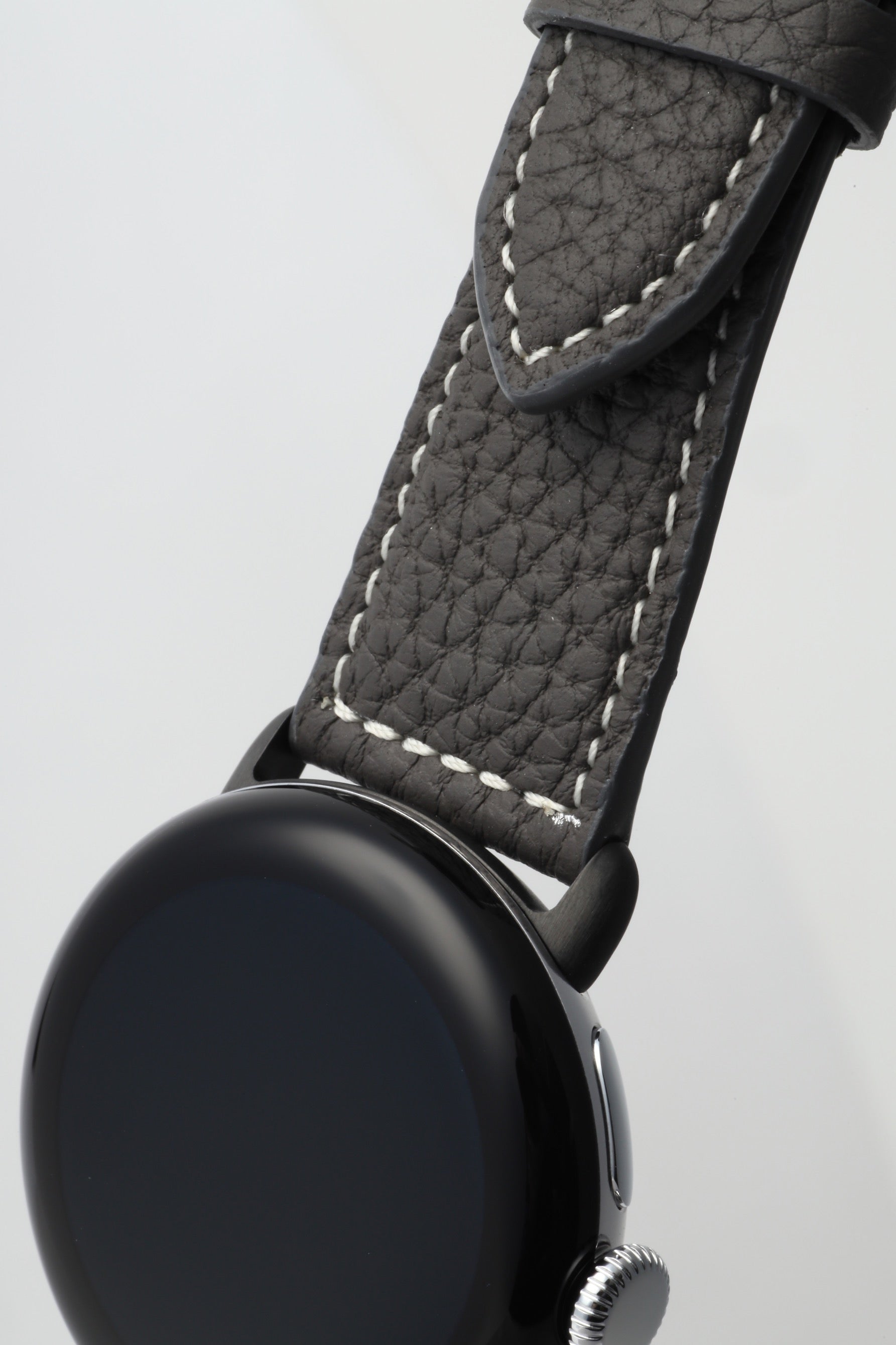 45mm 用 Google Pixel Watch用レザーバンド / ブラックメタル