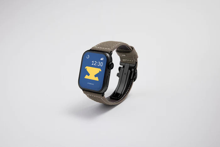 Apple Watch用レザーバンド ボヘミアングレージュ/ホワイトステッチ