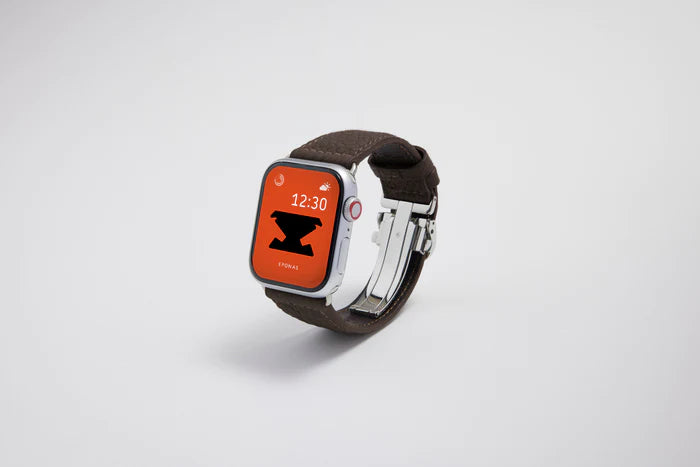 Apple Watch用レザーバンド アントウェルペンダークブラウン/ブラウンステッチ