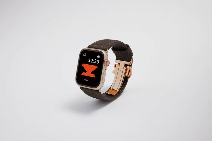 Apple Watch用レザーバンド アントウェルペンダークブラウン/ブラウンステッチ