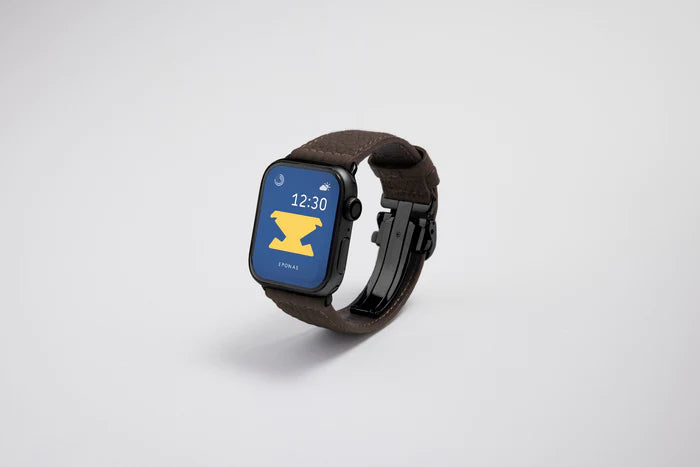 Apple Watch用レザーバンド アントウェルペンダークブラウン/ブラウンステッチ