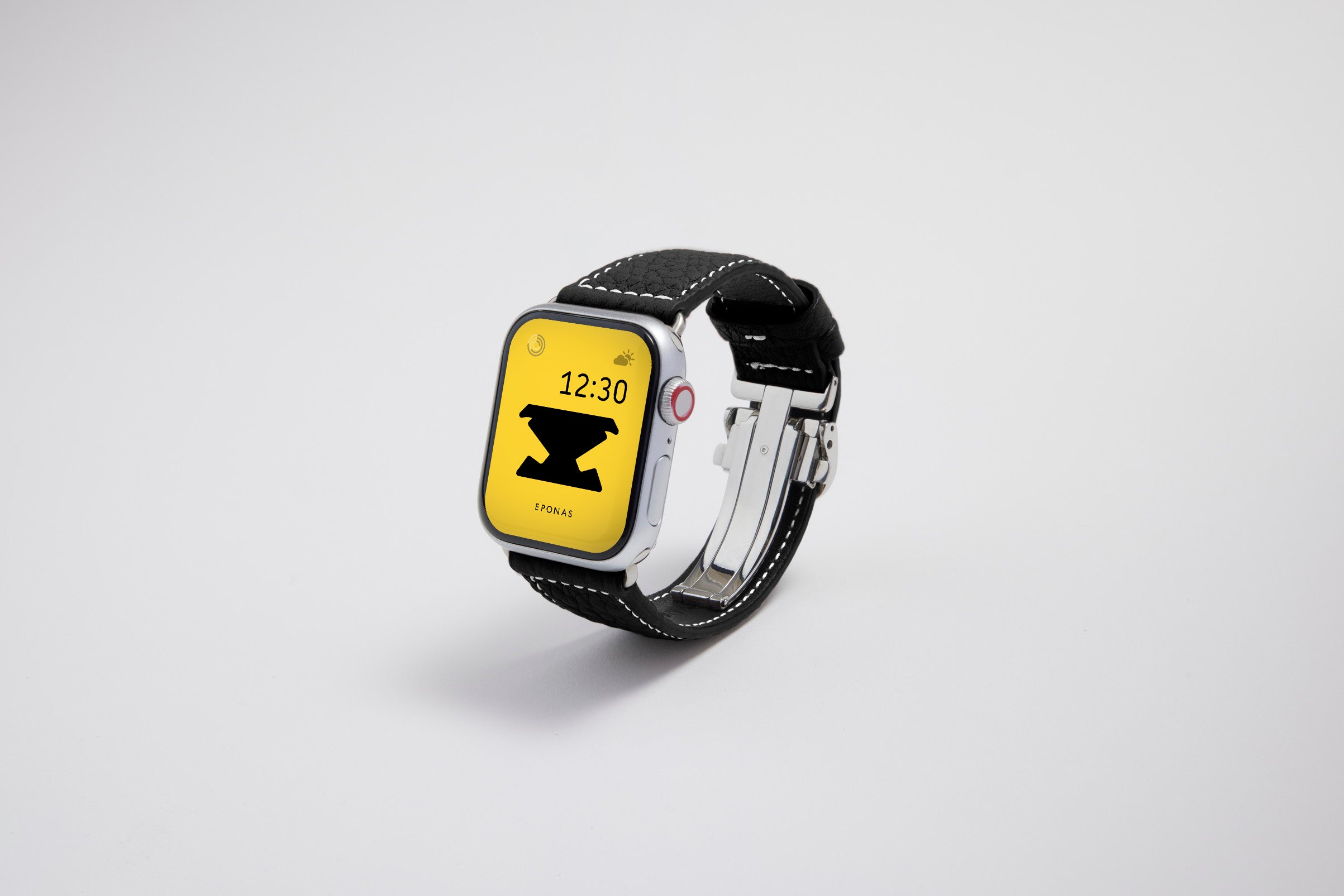 - NEW Apple Watch用レザーバンド 42mm 41mm 40mm / シルバーメタル