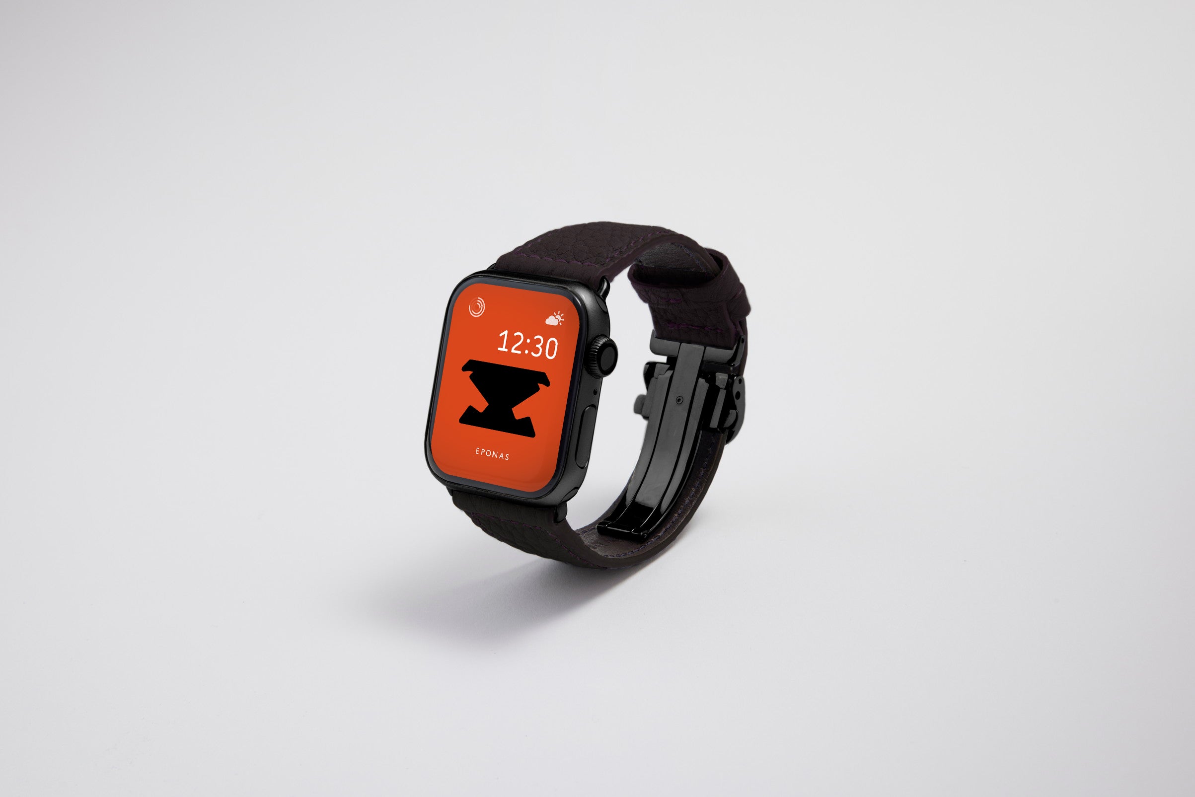 NEW Apple Watch用レザーバンド 41mm 40mm 38mm / ブラックメタル