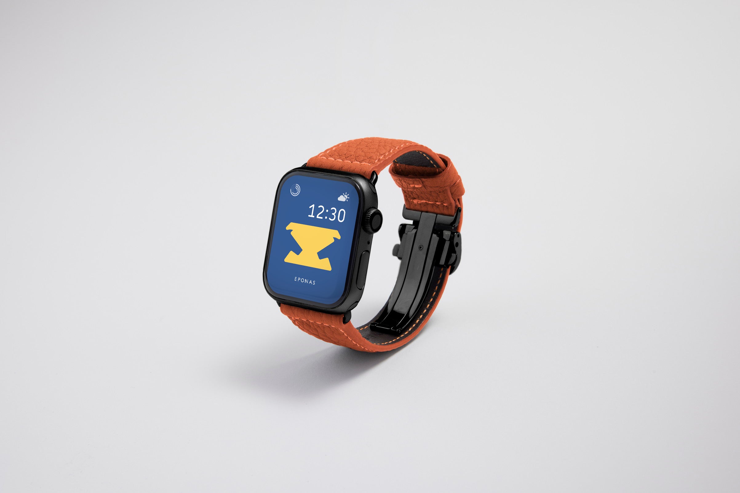NEW Apple Watch用レザーバンド 41mm 40mm 38mm / ブラックメタル