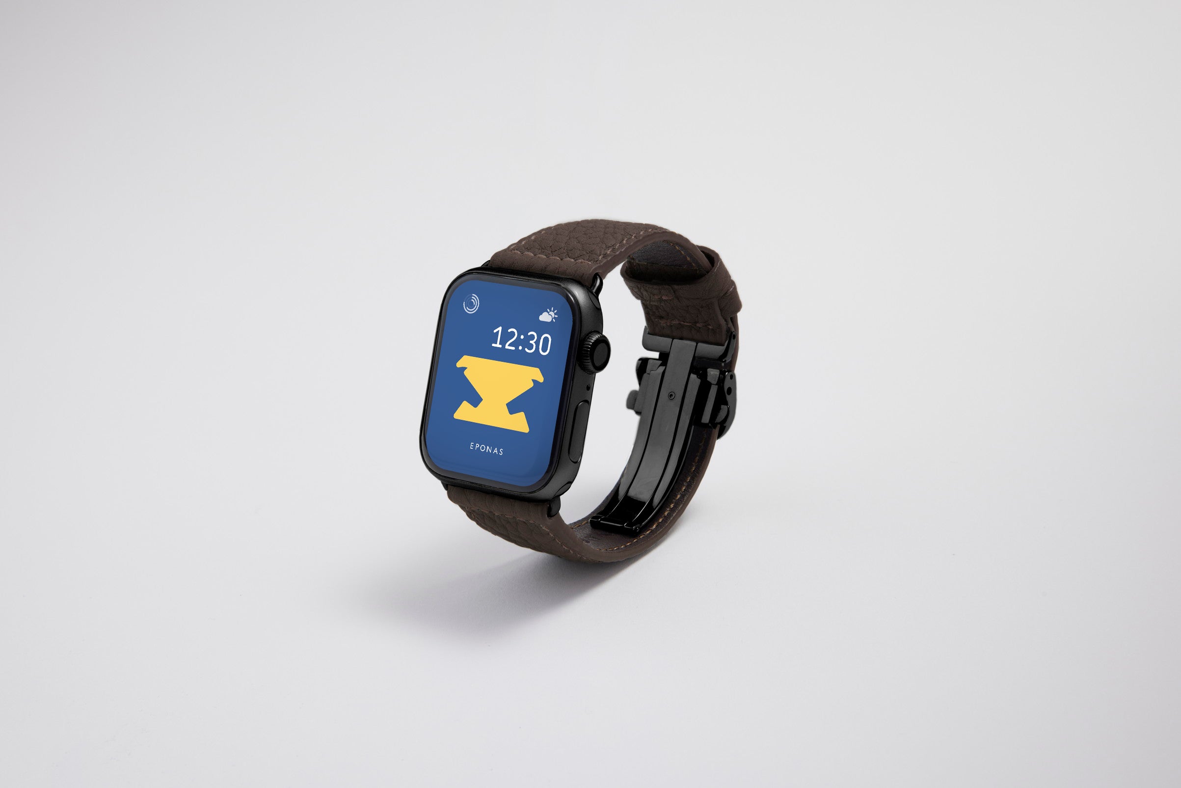 NEW Apple Watch用レザーバンド 41mm 40mm 38mm / ブラックメタル