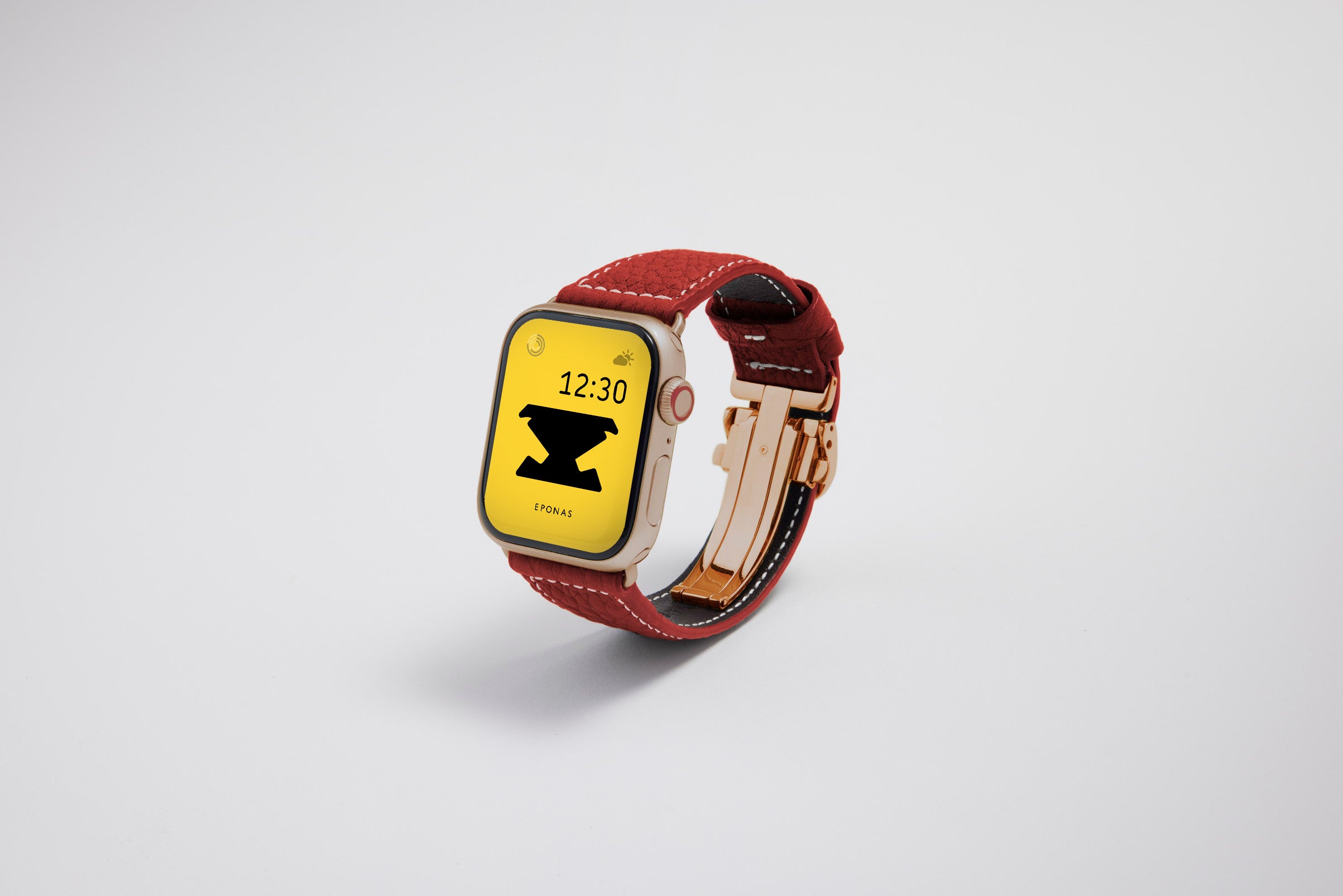 NEW  Apple Watch用レザーバンド 41mm 40mm 38mm / ゴールドメタル