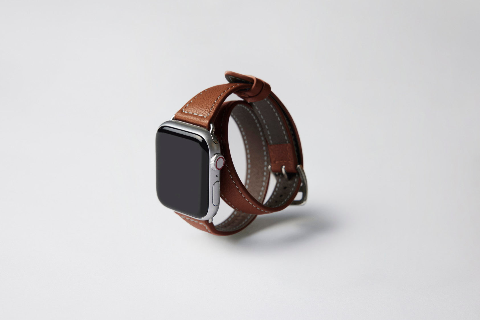 Apple Watch チェーンバンド シルバー レザーシルバー 40mm - 時計