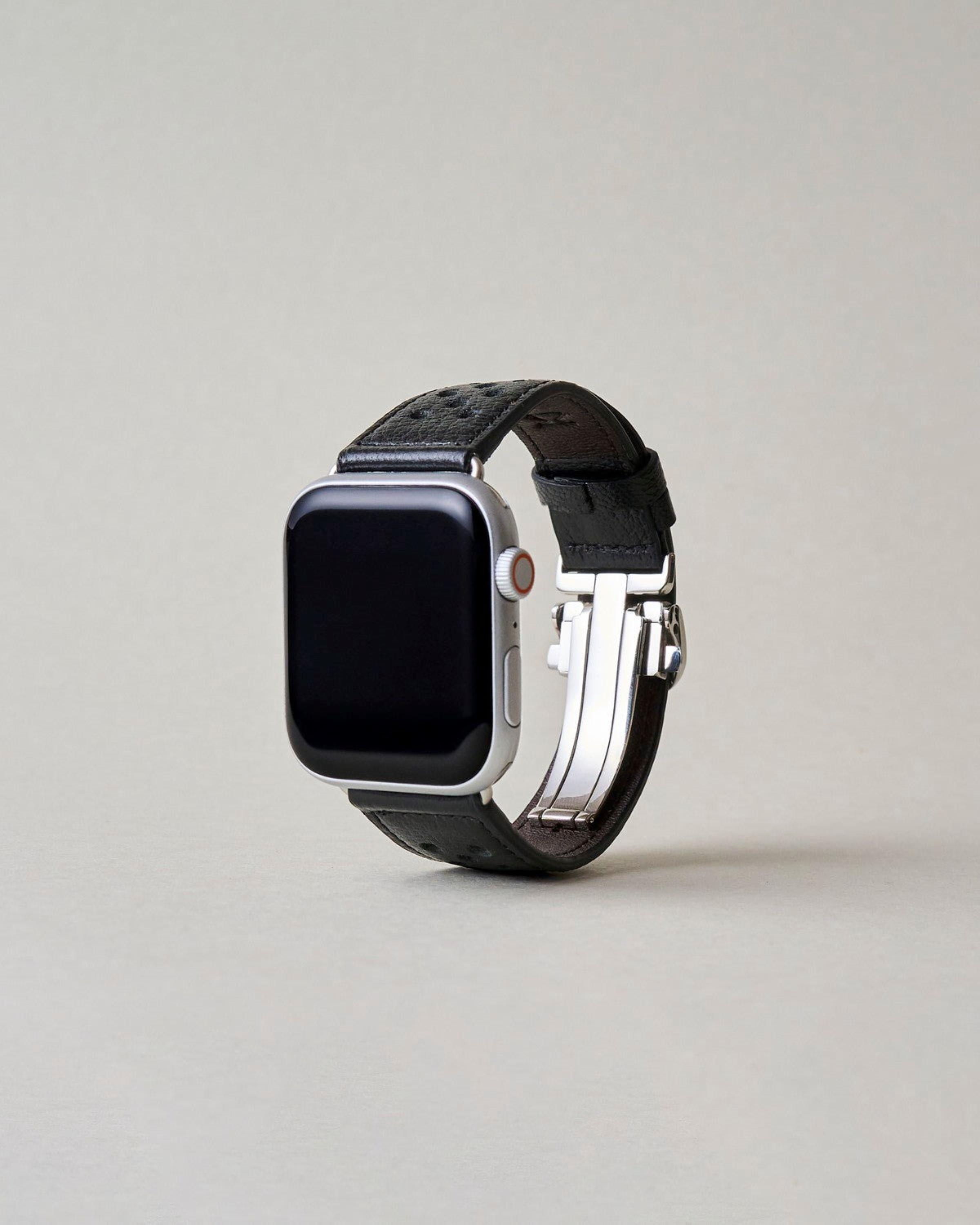 Apple Watch / アップルウォッチ用 レザーバンド 41mm 40mm 38mm / シルバーメタル