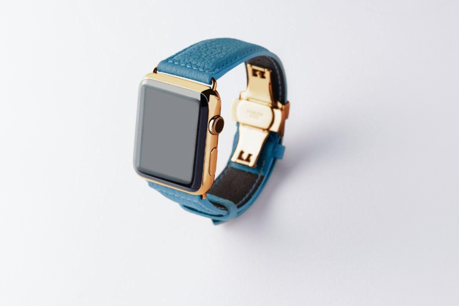NEW Apple Watch用レザーバンド 41mm 40mm 38mm / イエローゴールドメタル