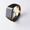 Apple Watch用レザーバンド 42mm 41mm 40mm / イエローゴールドメタル ダブルバックル