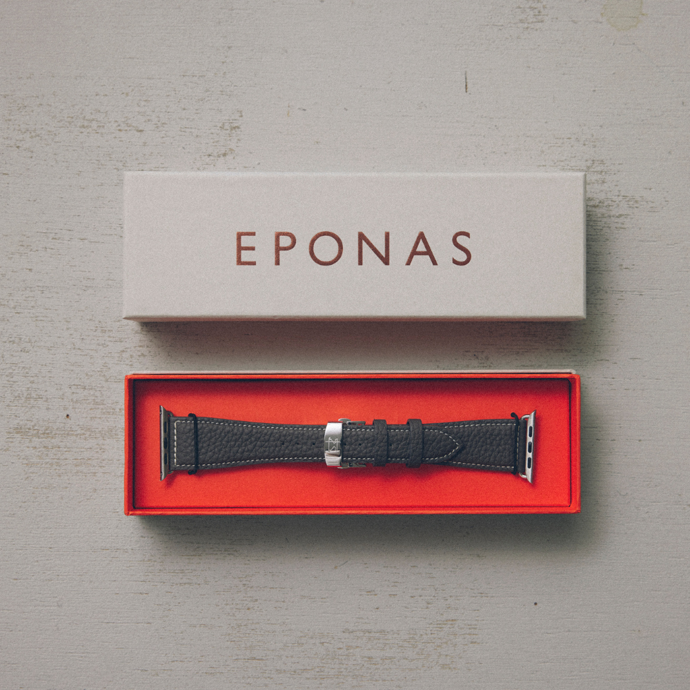 Apple Watch用レザーバンド 42mm 41mm 40mm / ゴールドメタル ダブルバックル