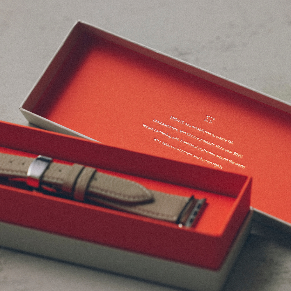 Apple Watch用レザーバンド 42mm 41mm 40mm / シルバーメタル ダブルバックル